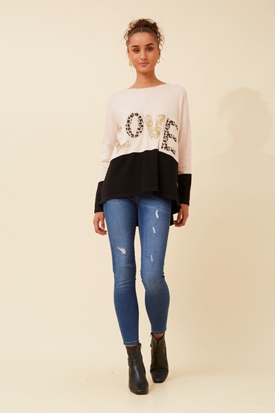 JONAS EMBELLISHED KNIT PULLOVER