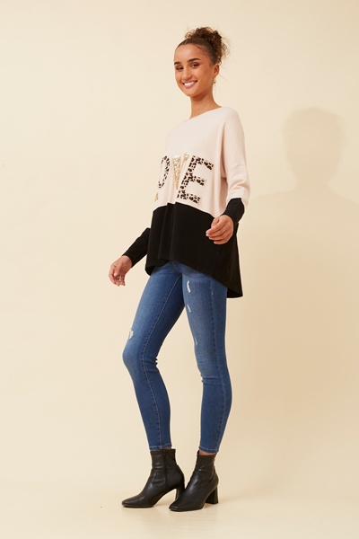 JONAS EMBELLISHED KNIT PULLOVER