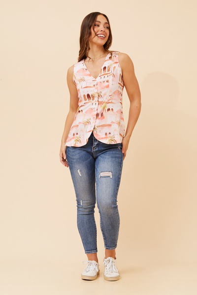 JOREE HOLIDAY PRINT VEST