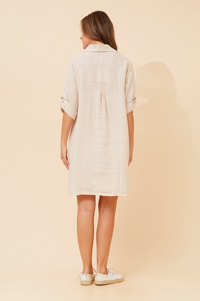 JOSEFA SOLID LINEN DRESS