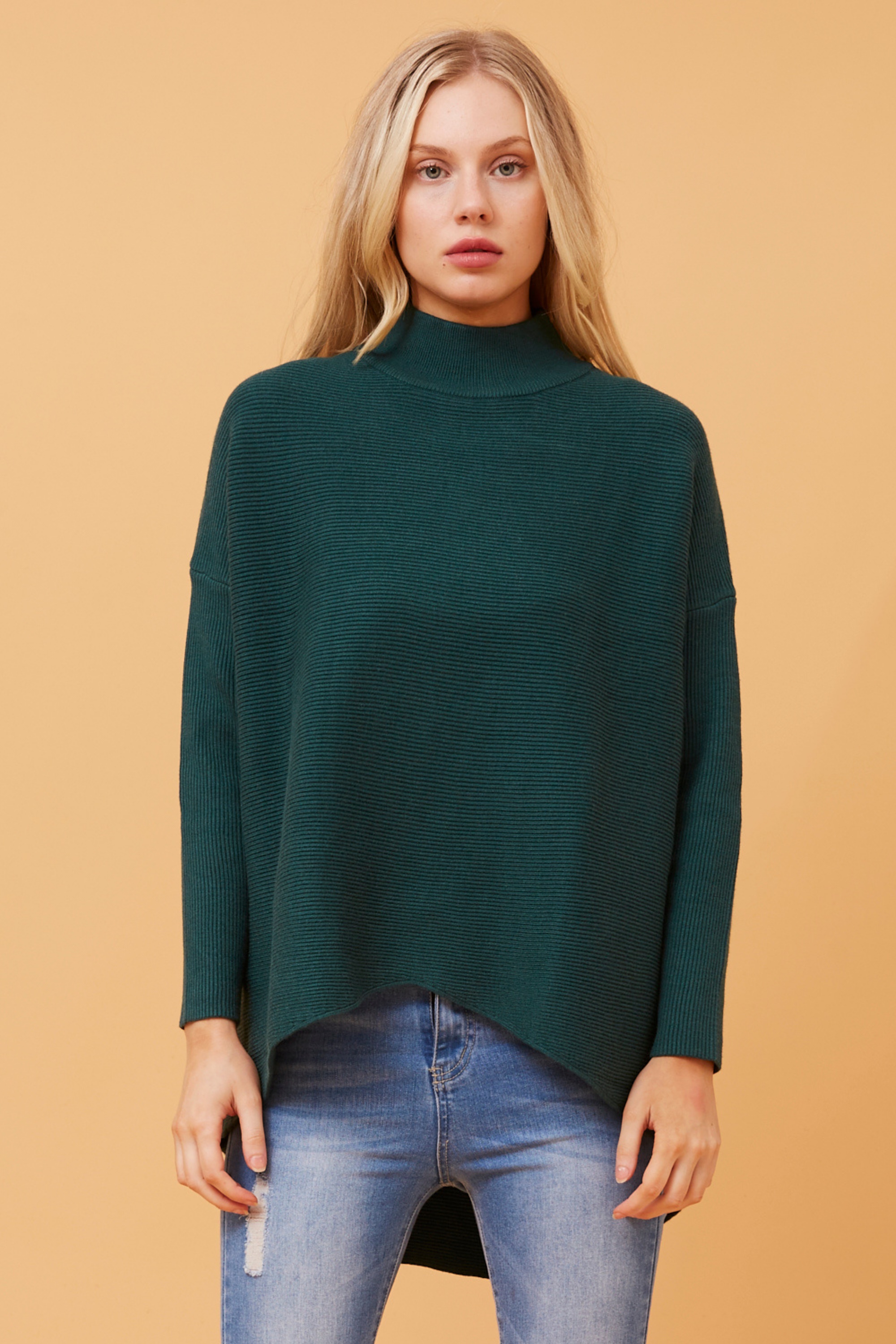 JOSEPHINE HI LOW KNIT JUMPER