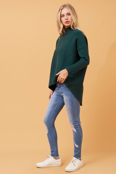 JOSEPHINE HI LOW KNIT JUMPER