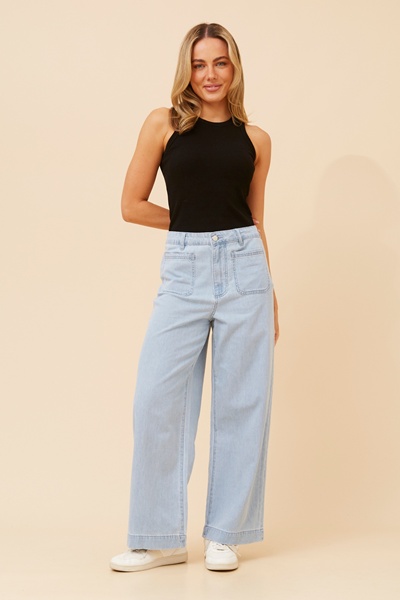 JOSHY WIDE LEG DENIM PANTS