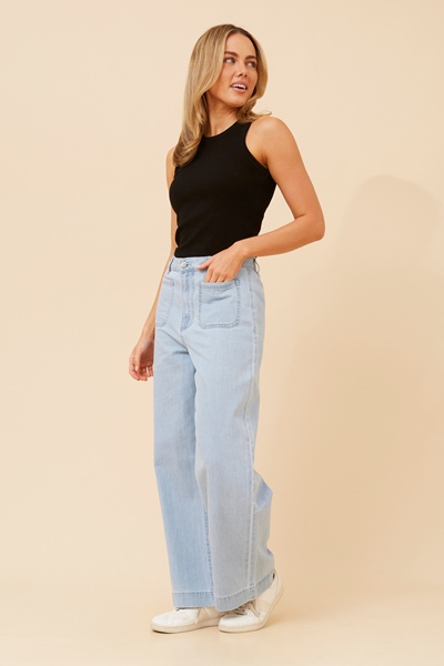 JOSHY WIDE LEG DENIM PANTS