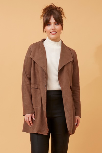 JOSIE FAUX SUEDE COAT