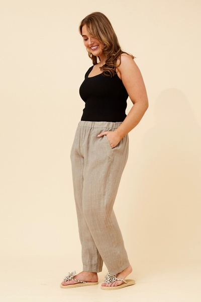 JOURNEE SOLID LINEN PANTS