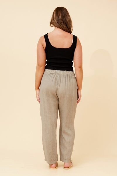 JOURNEE SOLID LINEN PANTS