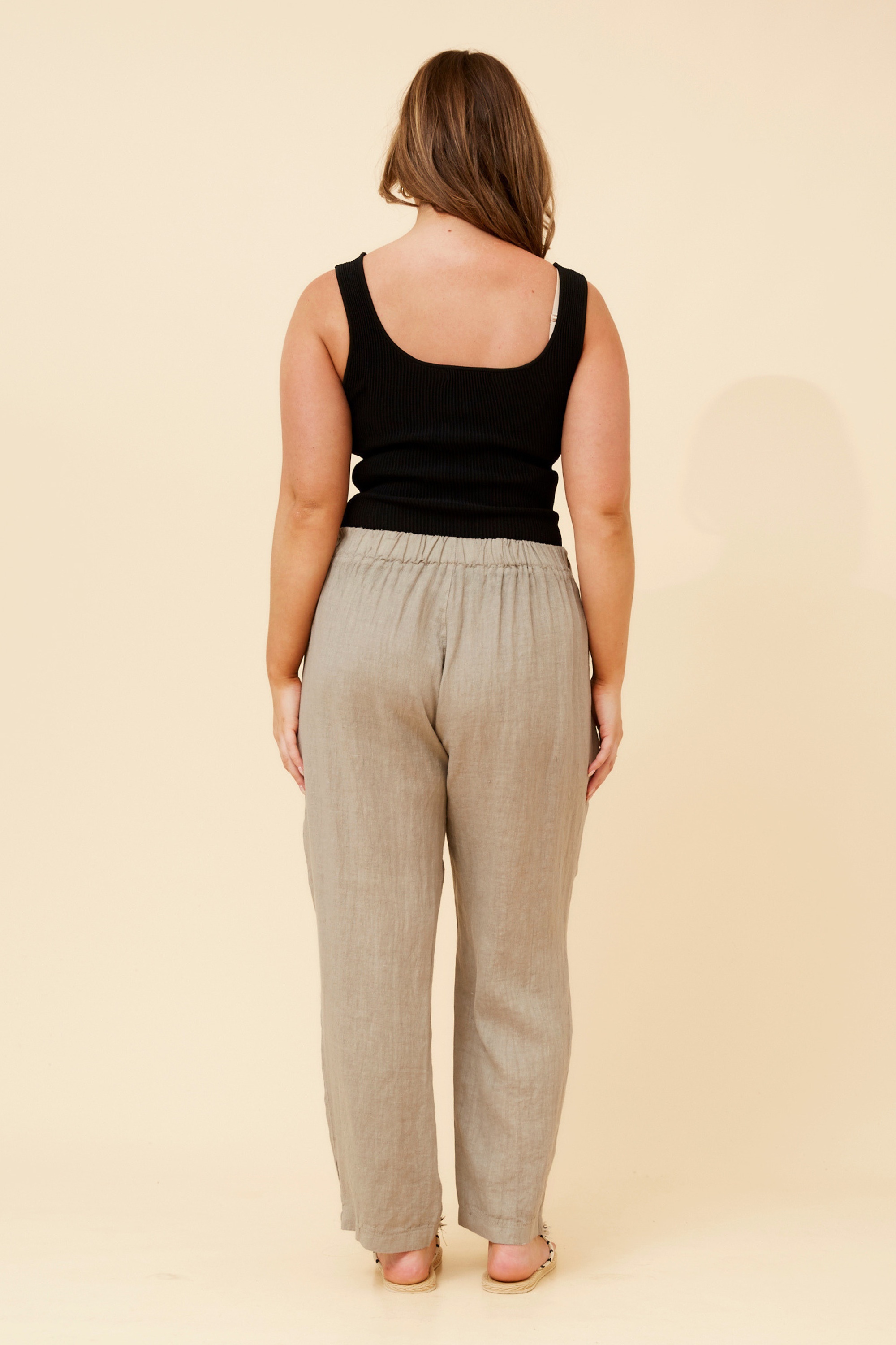 JOURNEE SOLID LINEN PANTS