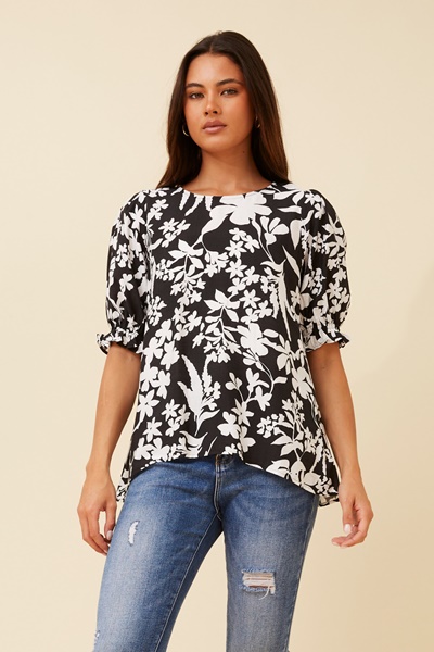 JOURNI LEAF PRINT TOP