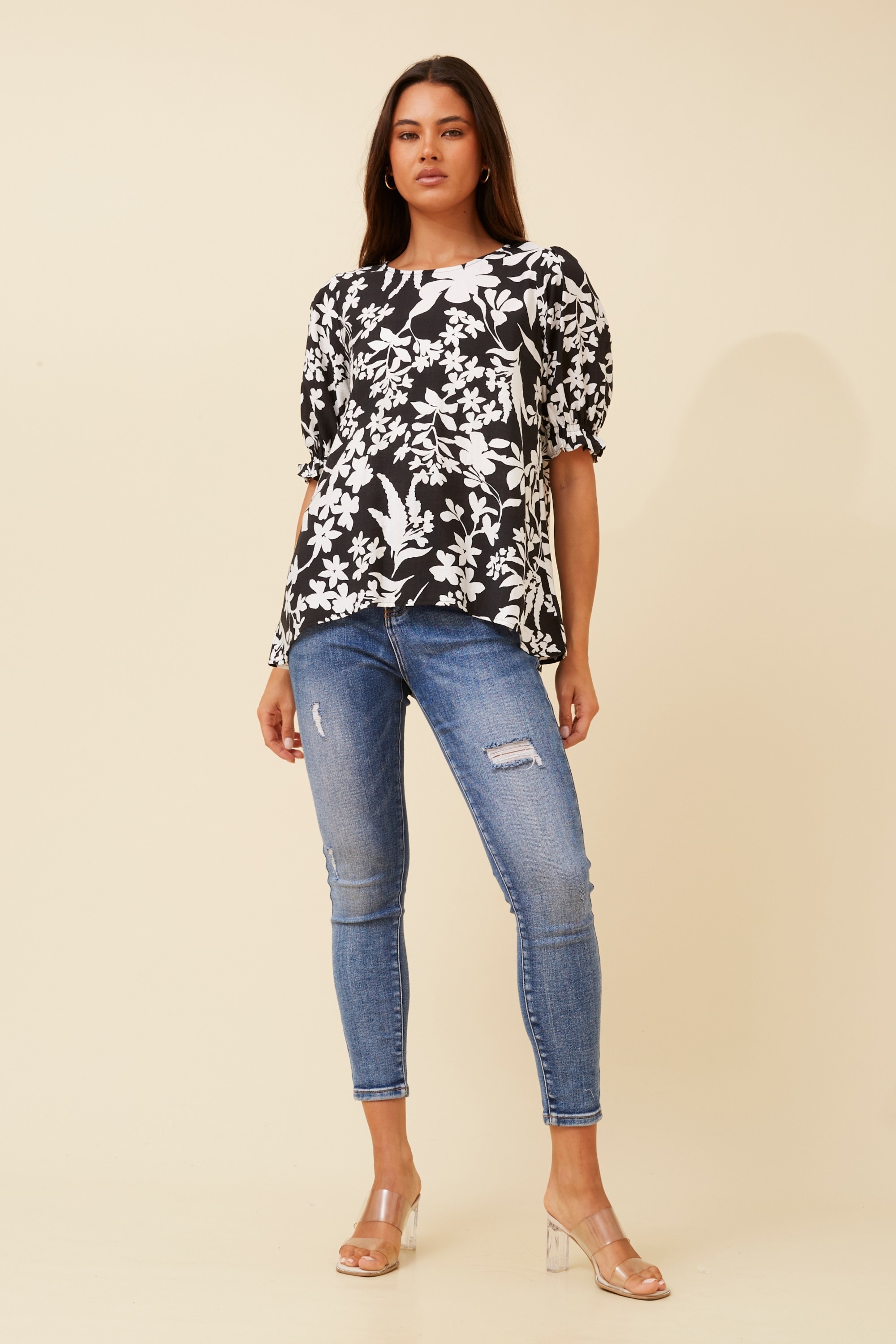 JOURNI LEAF PRINT TOP