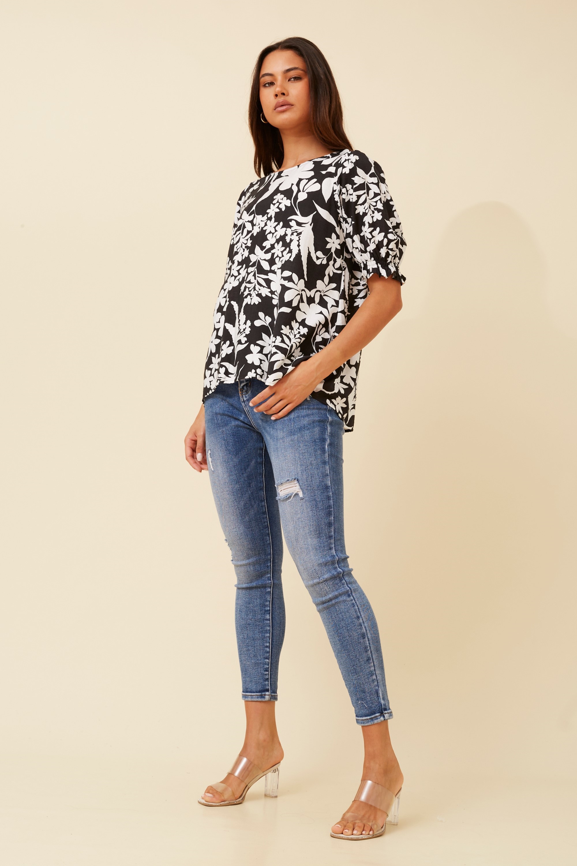 JOURNI LEAF PRINT TOP