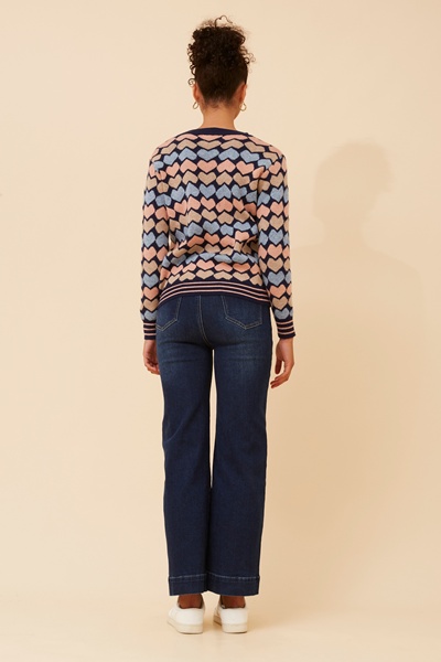 JUNA HEART PRINT KNIT JUMPER