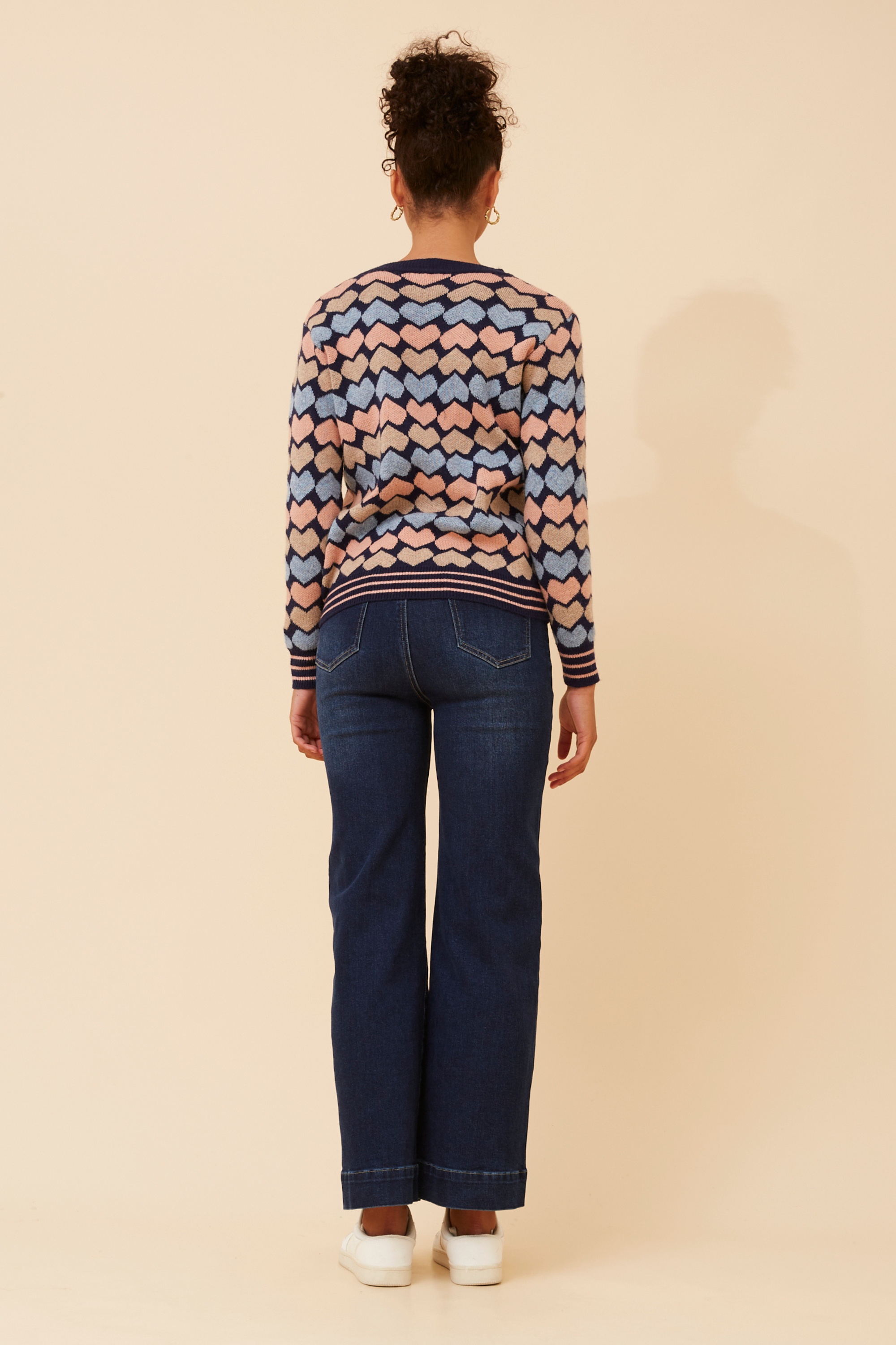 JUNA HEART PRINT KNIT JUMPER