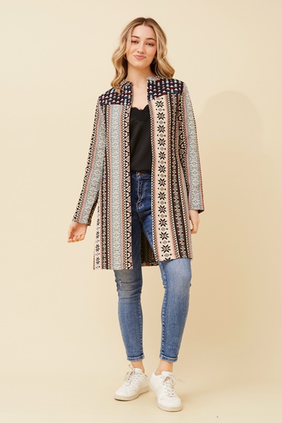 JUNEE BOHO PRINT COAT