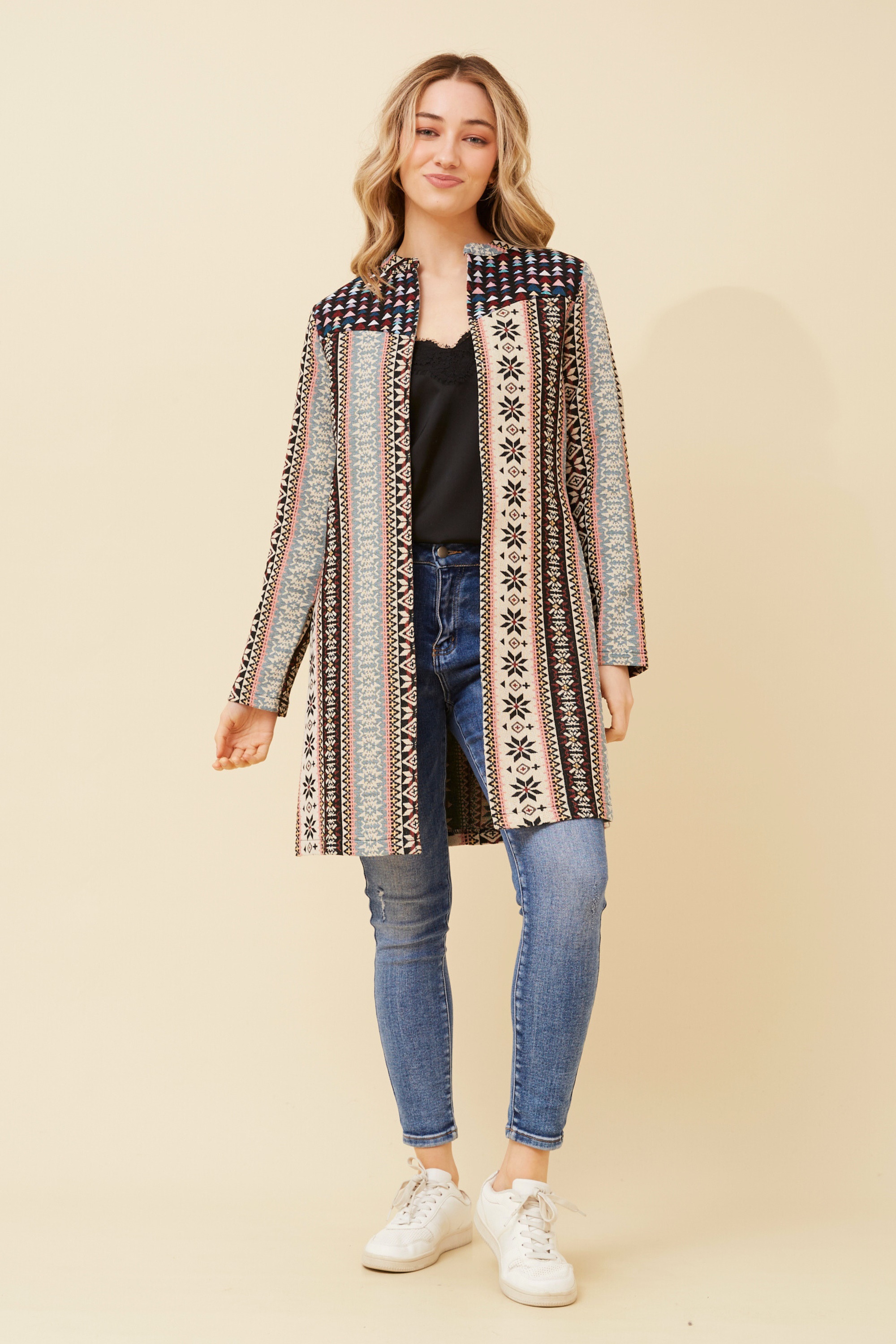 JUNEE BOHO PRINT COAT