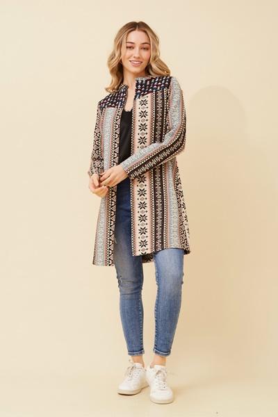 JUNEE BOHO PRINT COAT