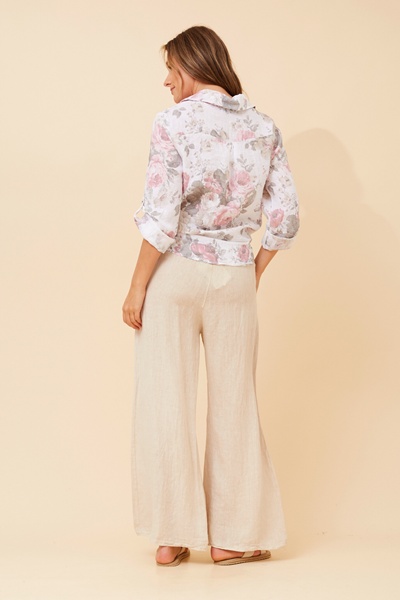 JUNI FLORAL LINEN SHIRT