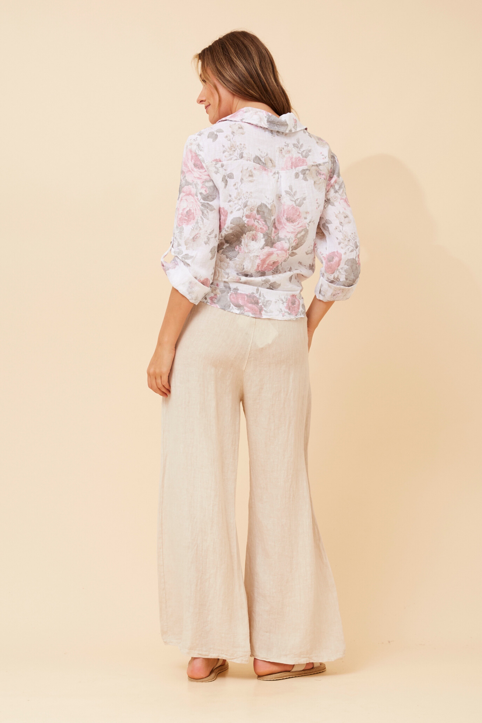 JUNI FLORAL LINEN SHIRT