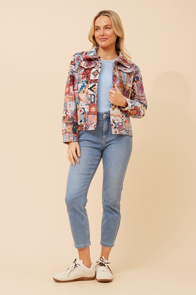 JUNIA PATCHWORK PRINT JACKET