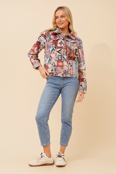JUNIA PATCHWORK PRINT JACKET
