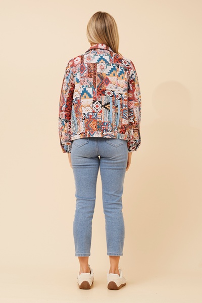 JUNIA PATCHWORK PRINT JACKET