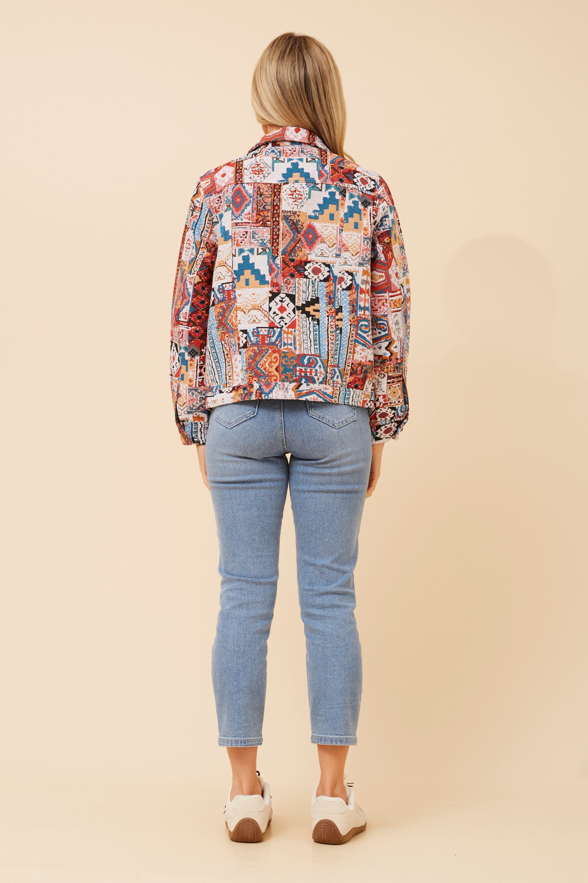JUNIA PATCHWORK PRINT JACKET