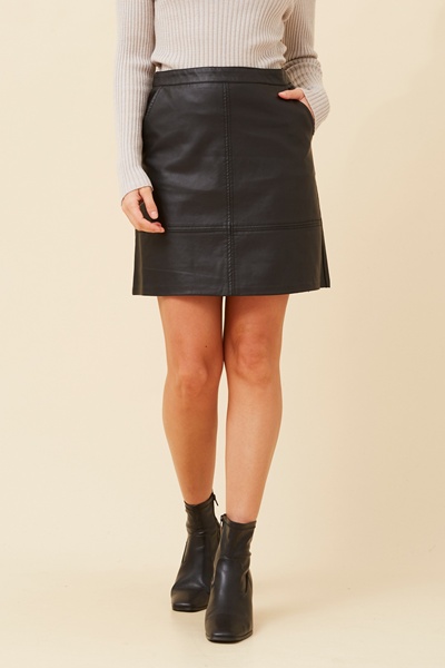 JUNIPER VEGAN LEATHER MINI SKIRT