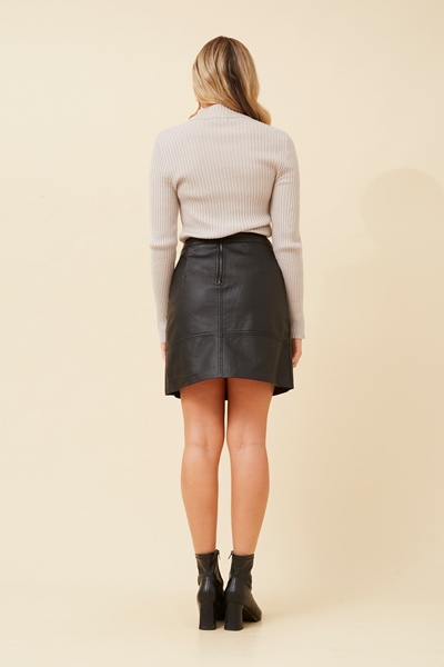 JUNIPER VEGAN LEATHER MINI SKIRT