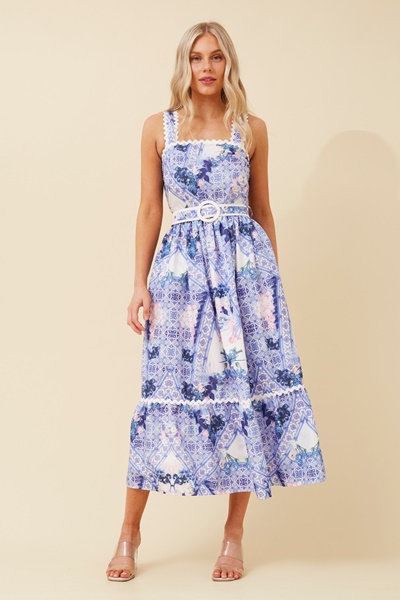 JUSTICE PATCHWORK PRINT DRESS