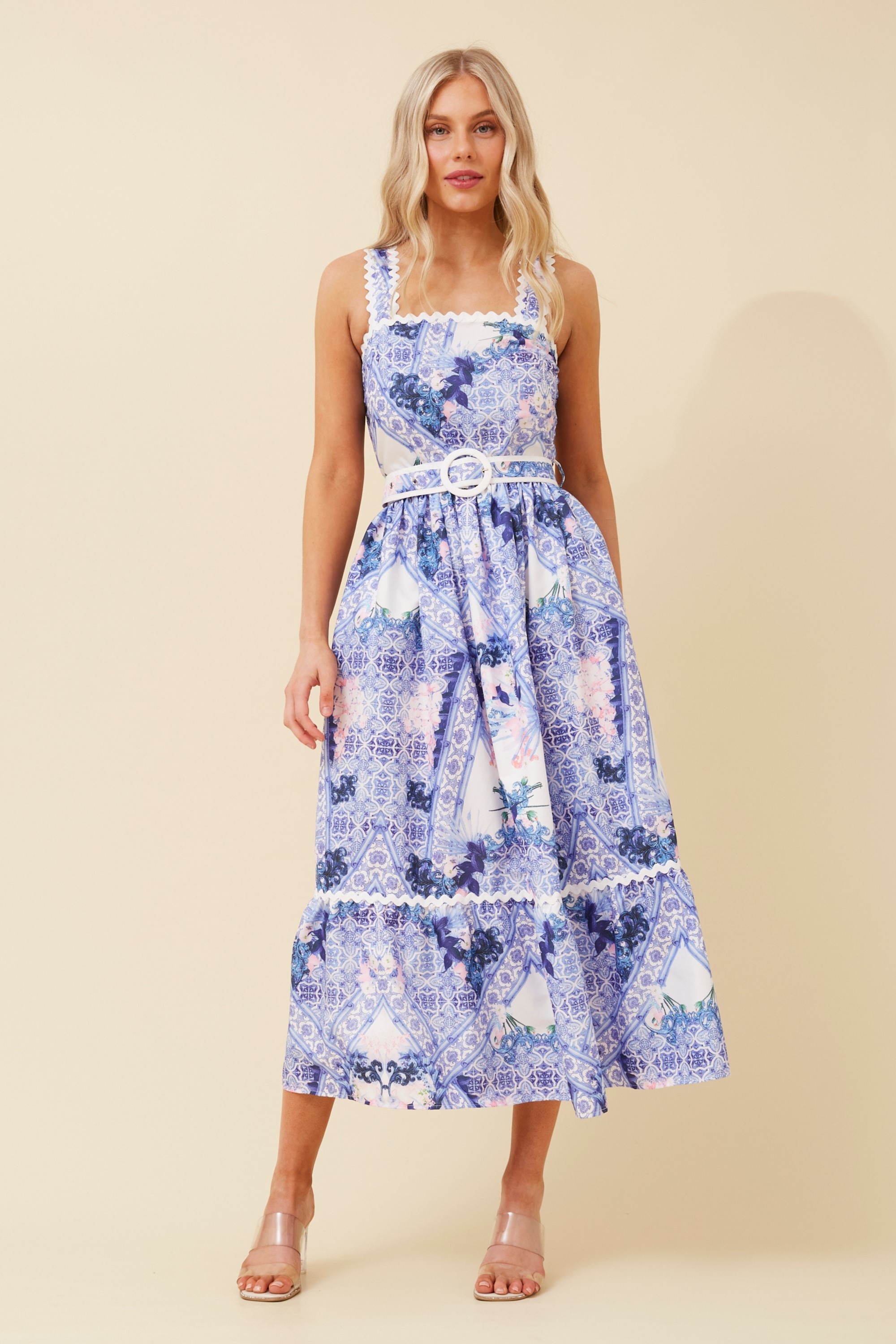 JUSTICE PATCHWORK PRINT DRESS