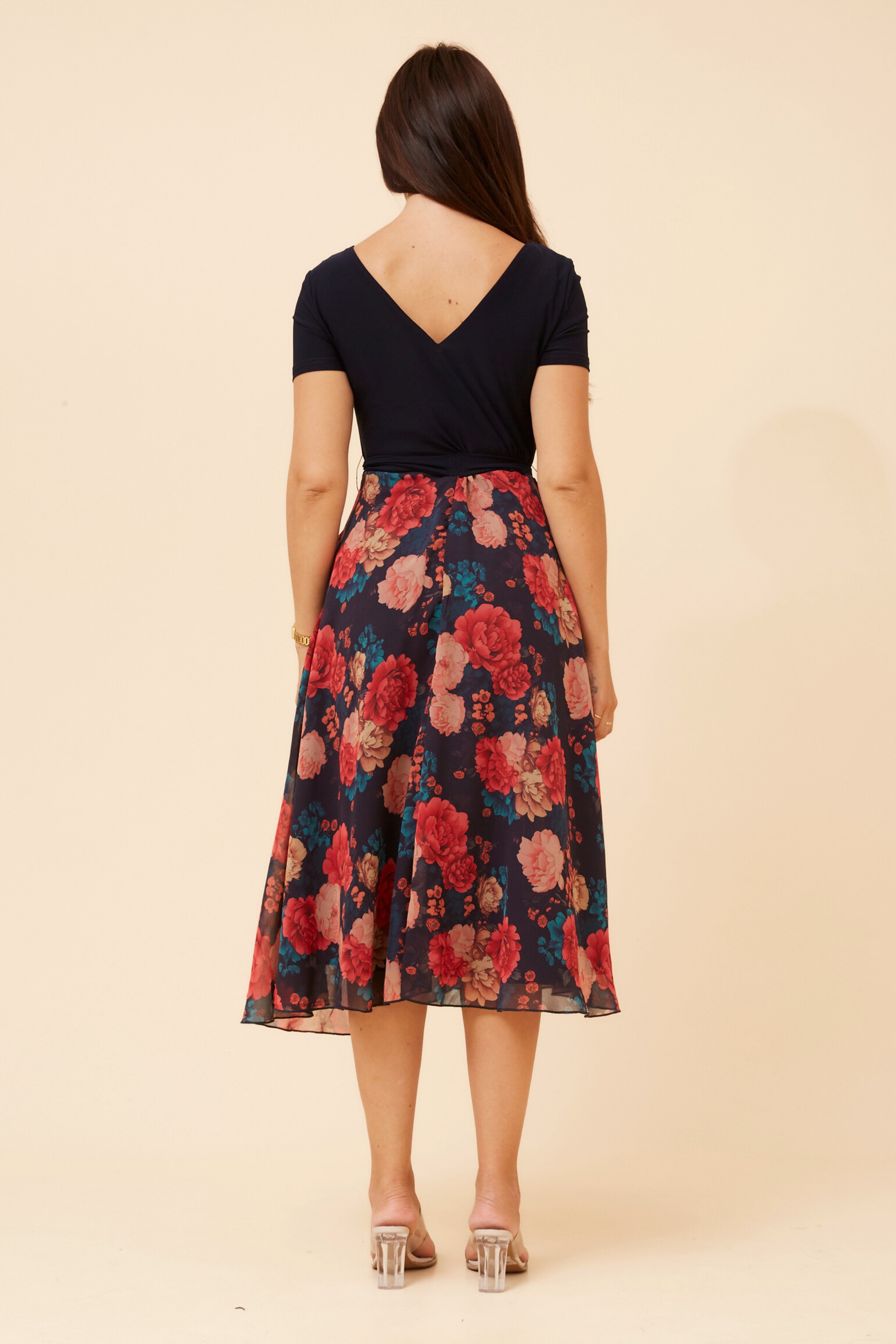 KADISHA FLORAL PRINT MIDI DRESS