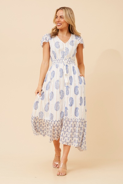 KAILANI PAISLEY PRINT MAXI DRESS