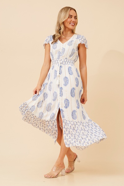 KAILANI PAISLEY PRINT MAXI DRESS