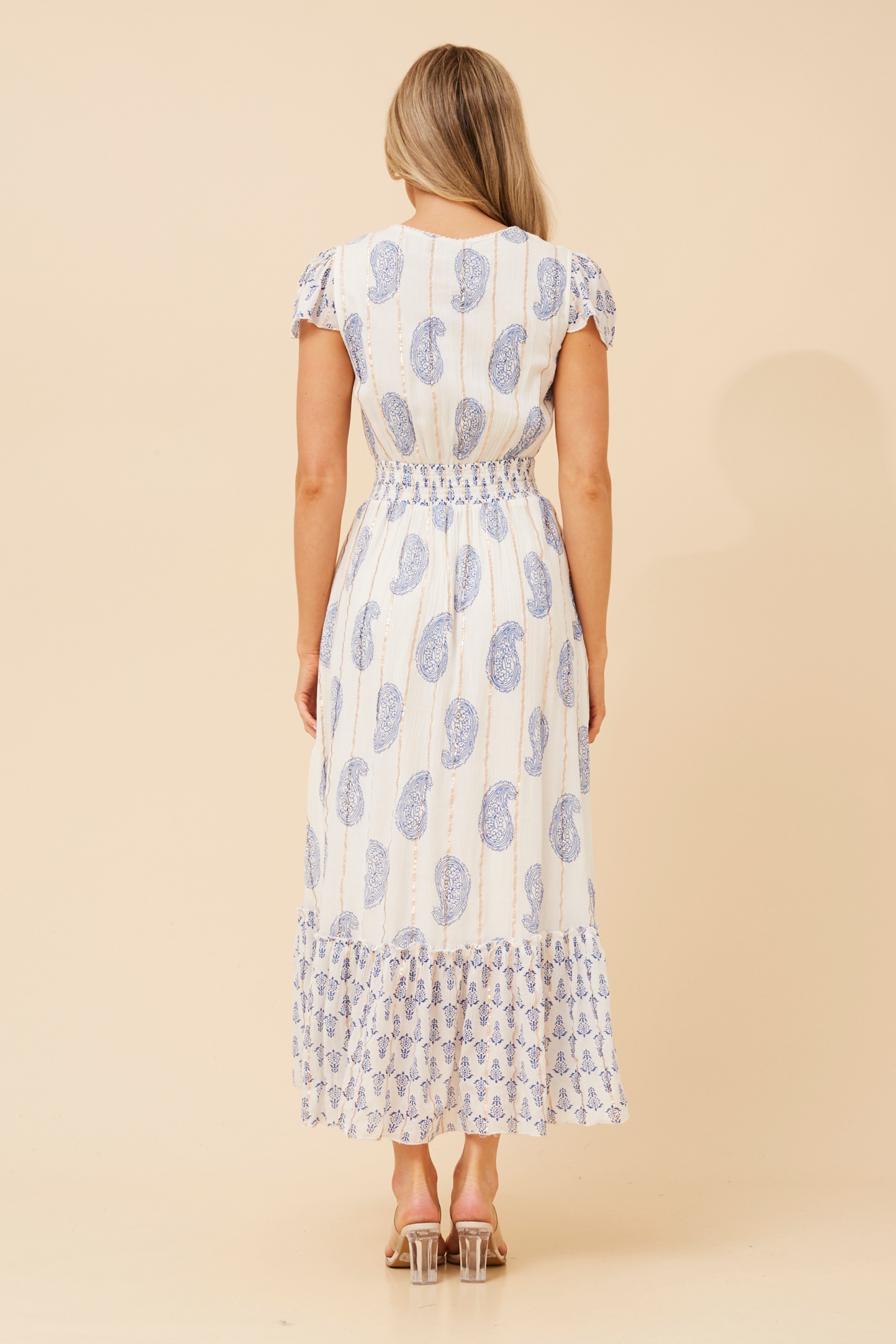 KAILANI PAISLEY PRINT MAXI DRESS