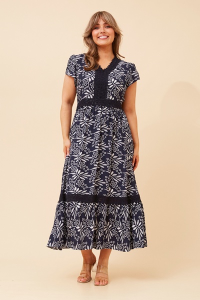 KALAY ABSTRACT PRINT DRESS