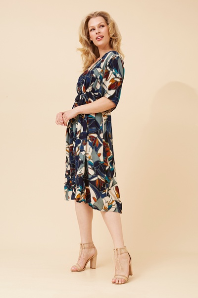 KALINDI ABSTRACT PRINT DRESS