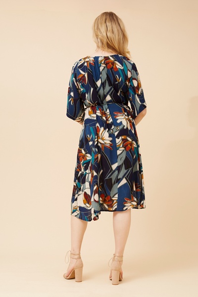 KALINDI ABSTRACT PRINT DRESS