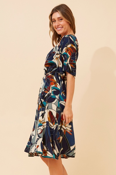KALINDI ABSTRACT PRINT DRESS