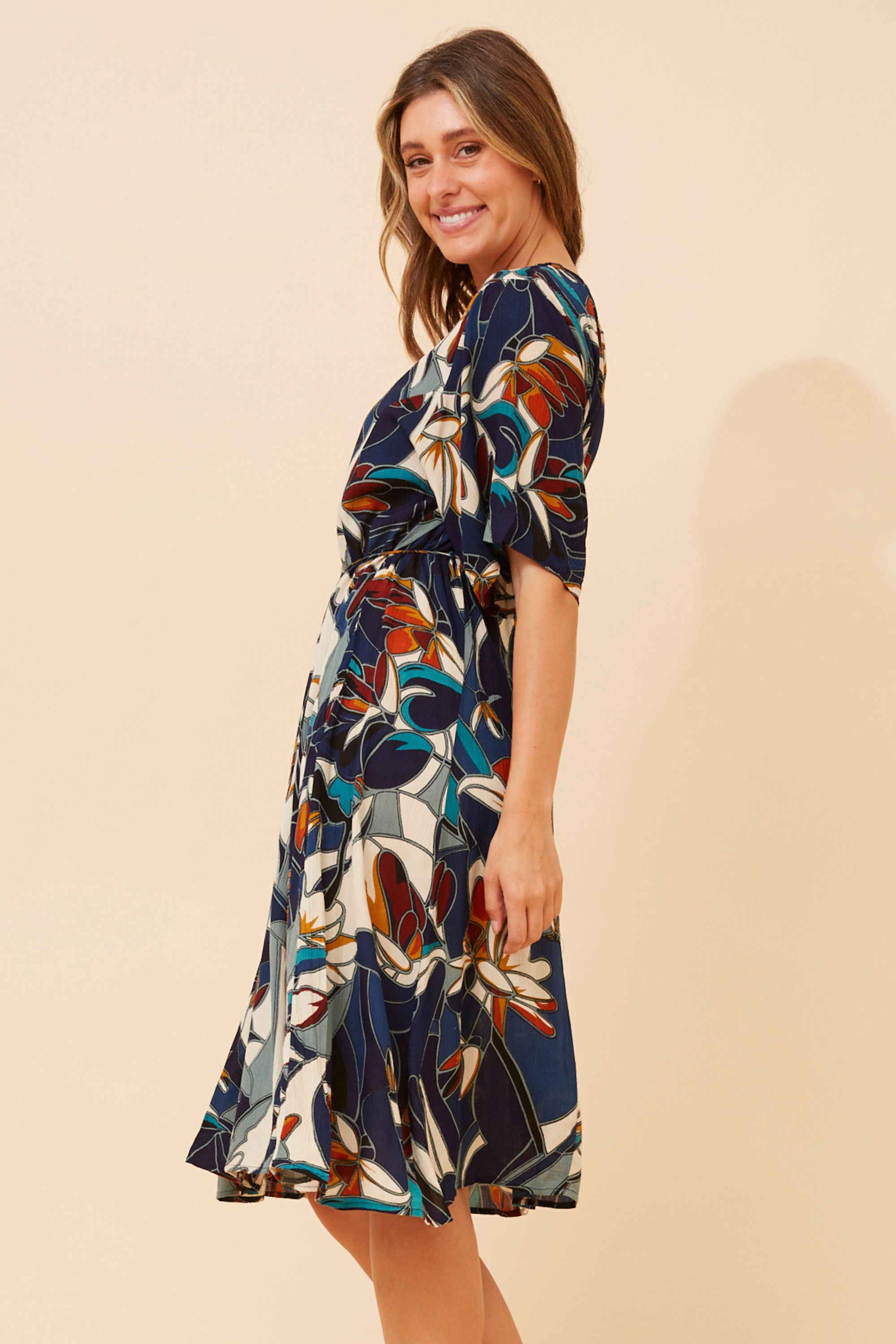 KALINDI ABSTRACT PRINT DRESS