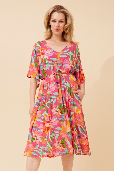 KALINDI FLORAL MIDI DRESS