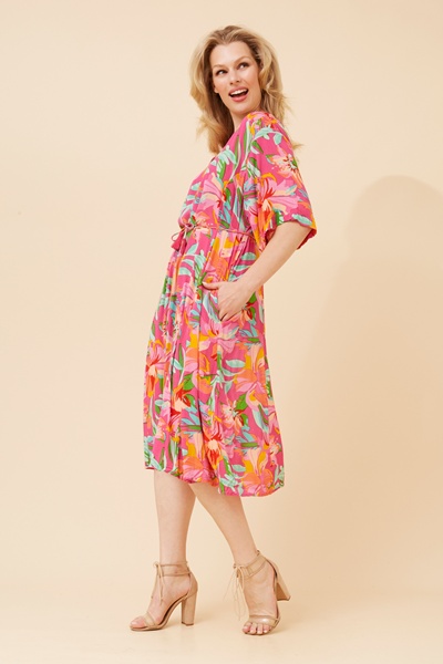 KALINDI FLORAL MIDI DRESS