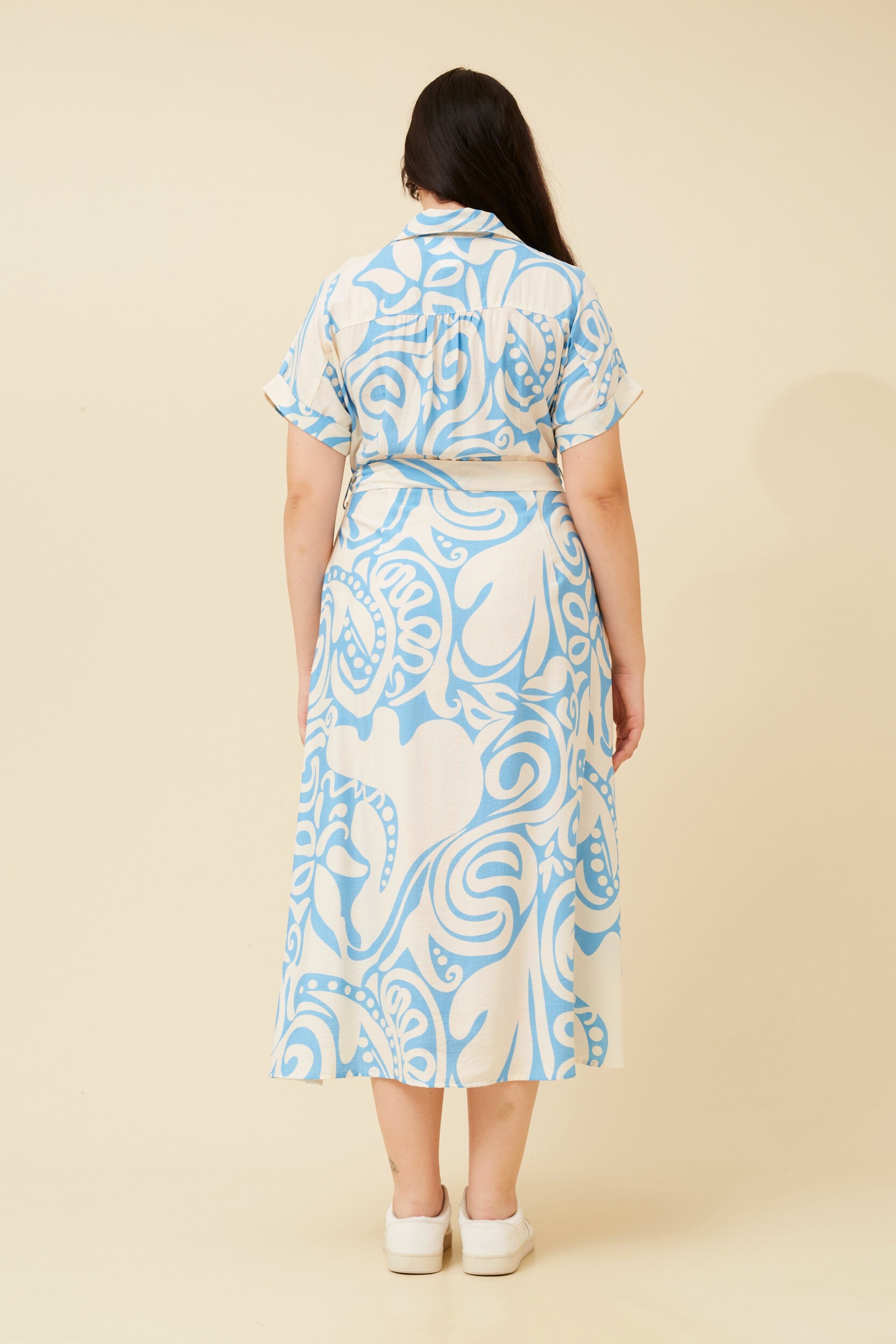 KALIYAH ABSTRACT PRINT SHIRT DRESS