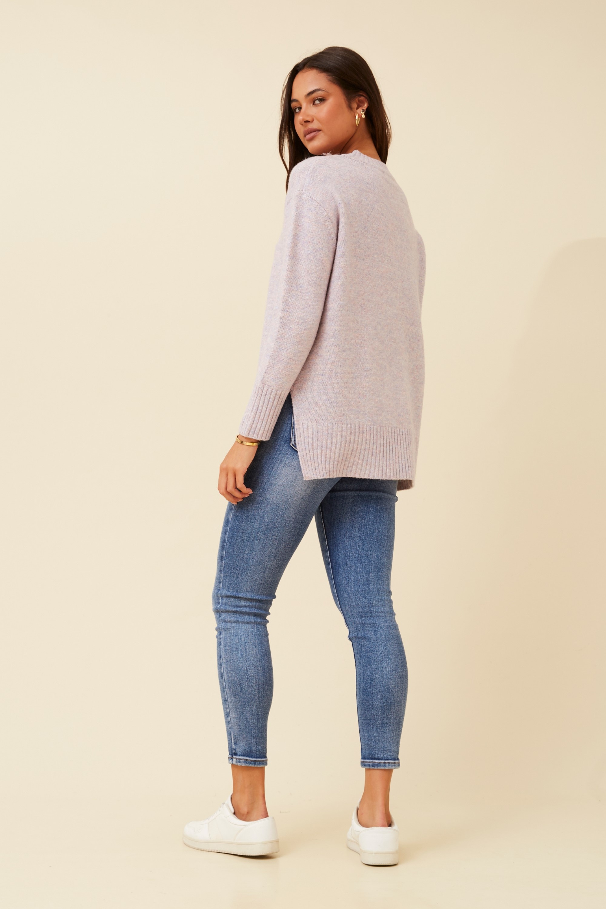 KAMARI WOOL BLEND KNIT PULLOVER