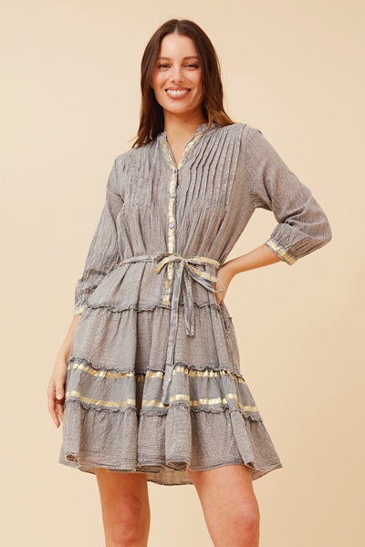 KANAN LUREX SHORT DRESS