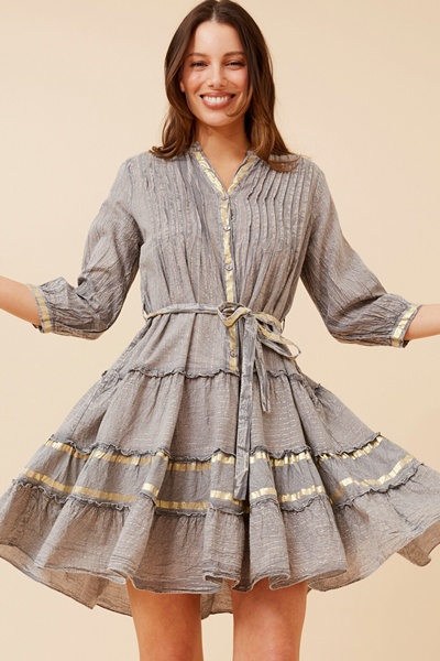 KANAN LUREX SHORT DRESS