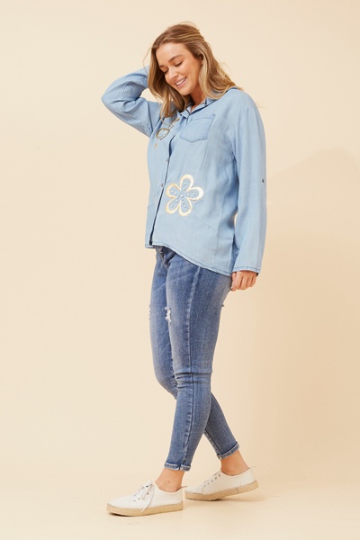 KARA FOIL PRINT SHIRT