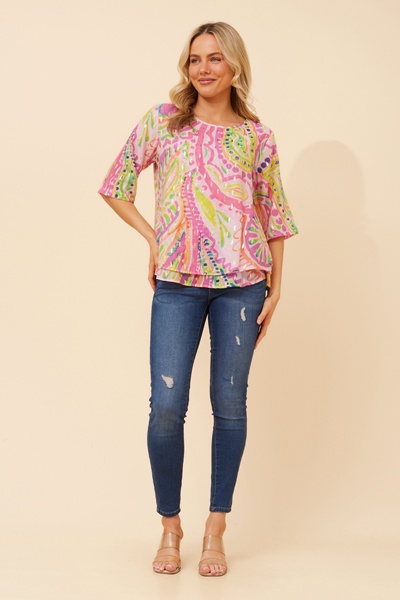 KAREENA ABSTRACT PRINT TOP