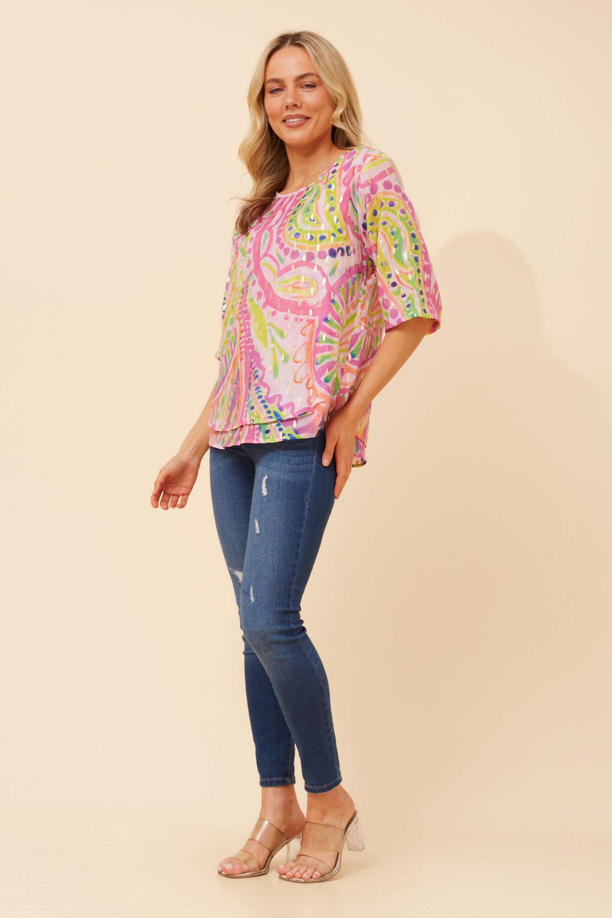 KAREENA ABSTRACT PRINT TOP