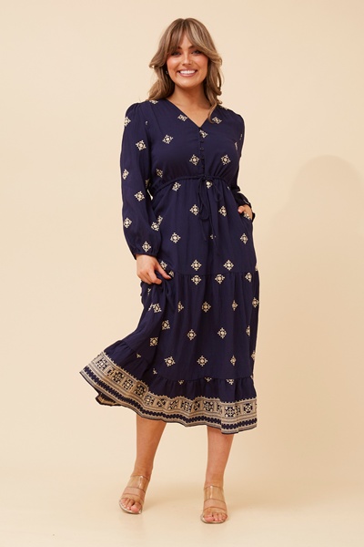 KARENE EMBROIDERED MAXI DRESS