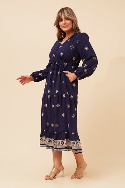 KARENE EMBROIDERED MAXI DRESS